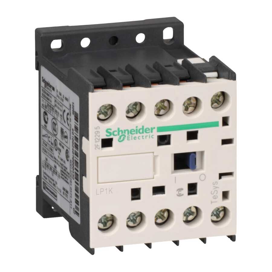 Schneider Electric - 9 Amper, 4 kW, Mini Kontaktör, 24 Volt DC, 3 Kutuplu, 1NK - LP1K0901BD
