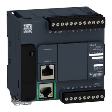 Schneider Electric - M221 PLC 16IO Transistör Çıkış Ethernet - TM221CE16T