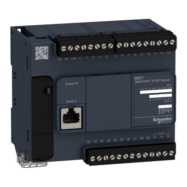 Schneider Electric - kontrolör M221 24 GÇ transistör PNP - TM221C24T