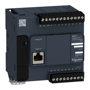 Schneider Electric - kontrolör M221 16 GÇ transistör PNP - TM221C16T