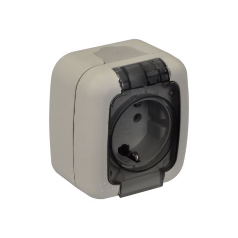 TP ELECTRİC - Kapaklı Topraklı Priz - 3201-025-0601